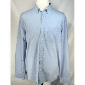 Old Navy Slim Fit Flex Everyday Button Up Shirt Blue Mens XL